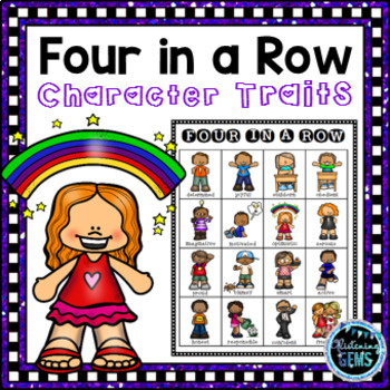 Preview of Four in a Row - Character Traits Game