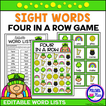 Editable Back to School Four in a Row Printable Game