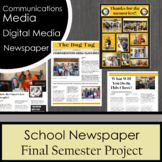 Four pages for a School Newspaper Layout with Instructions