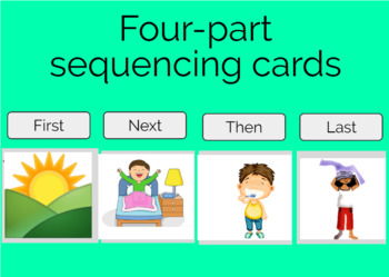 Preview of Four part sequencing cards