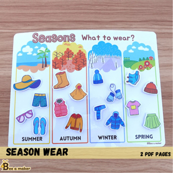Preview of Four season wear busy book page