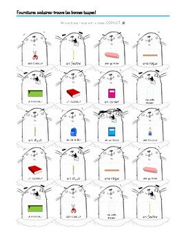 Fournitures scolaires, school supplies vocabulary, 7 activities by ...