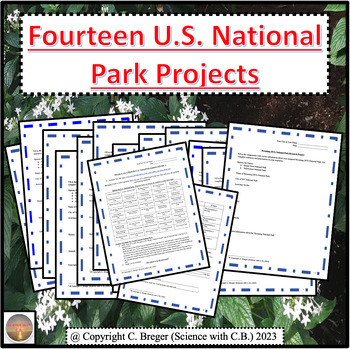 Preview of Fourteen U.S. States National Parks Project Bundle!