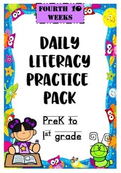 Preview of FOURTH 10 Weeks Literacy Skills Worksheet Bundle Activities