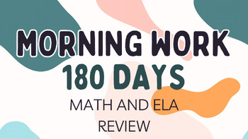 Preview of Fourth 4th Grade Morning Work Year Long Powerpoint Slides Math and ELA Review