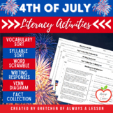 Fourth (4th) of July Literacy Activities
