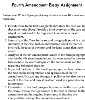 fourth amendment argumentative essay