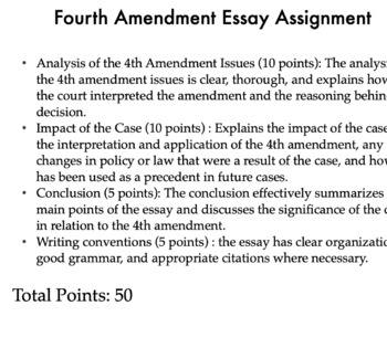 fourth amendment argumentative essay