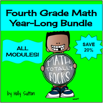 Preview of Fourth Grade Bundle- ALL MODULES (Compatible w/ Eureka Math Fourth/4th Grade)