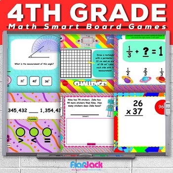 Fourth Grade Common Core Based Math Smart Board Game Bundle | Tpt