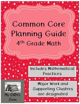 Preview of Fourth Grade Common Core Math Planning Guide