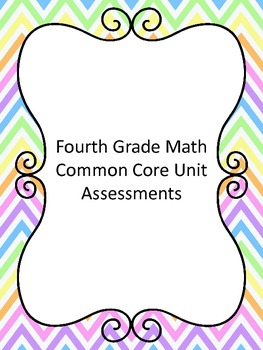 Preview of Fourth Grade Common Core Math Standards Assessments Bundle