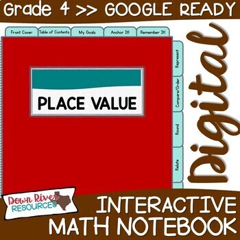 Preview of Fourth Grade DIGITAL Math Interactive Notebook: Decimal Place Value {TEKS 4.2}