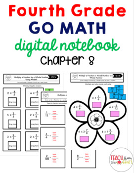 Preview of Fourth Grade Digital Go Math Interactive Notebook Chapter 8