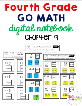 Preview of Fourth Grade Digital Go Math Interactive Notebook Chapter 9