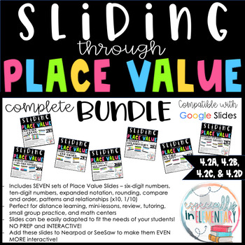 Preview of Fourth Grade Digital Place Value Slides - COMPLETE BUNDLE - Distance Learning