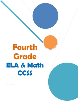 Preview of Common Core Checklist Fourth Grade ELA and Math