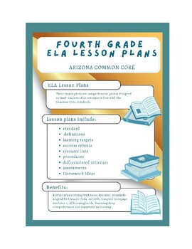 Preview of Fourth Grade ELA Lesson Plans - Arizona Common Core