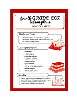 Preview of Fourth Grade ELA Lesson Plans - New York Common Core