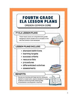 Preview of Fourth Grade ELA Lesson Plans - Oregon Common Core