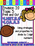 Fourth Grade Envision Math 2.0 Topics 5 Print and Go!
