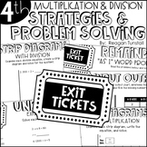 Fourth Grade Exit Tickets Multiplication & Division Strate