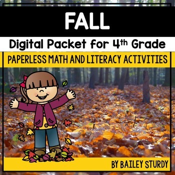 Preview of 4th Grade Fall Math and Literacy Digital Packet