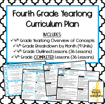 Preview of Fourth Grade General Music Full Curriculum