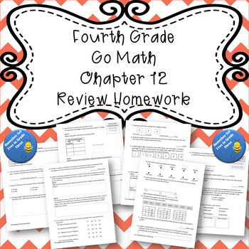 Preview of Fourth Grade Go Math Chapter 12 Review Homework