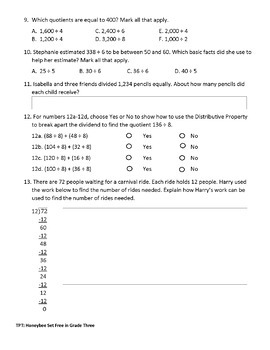 Fourth Grade Go Math Chapter 4 Review Homework by Honeybee Hive Creations