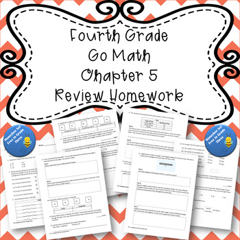 Preview of Fourth Grade Go Math Chapter 5 Review Homework