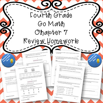 Preview of Fourth Grade Go Math Chapter 7 Review Homework