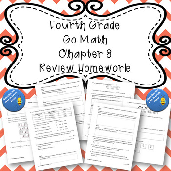 Preview of Fourth Grade Go Math Chapter 8 Review Homework