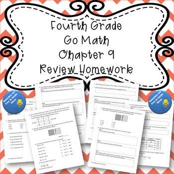 Preview of Fourth Grade Go Math Chapter 9 Review Homework