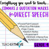 4th Grade Grammar Unit: Commas & Quotations for Direct Speech