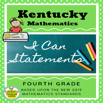 Preview of Mathematics Fourth Grade "I Can" Statements for KY NEW Mathematics Standards