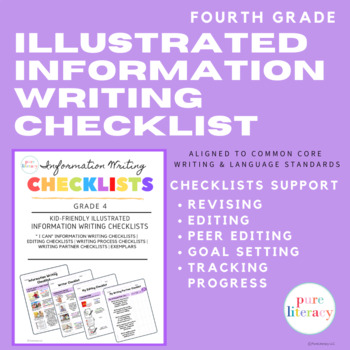 Preview of Fourth Grade Illustrated Information Writing Checklist