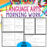 4th Grade Language Arts Morning Work or Homework | Print & Digital