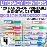 Fourth Grade Literacy Centers | NO HOLIDAYS | Hands-On and