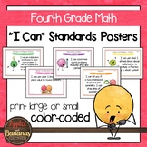 Fourth Grade MATH Common Core "I Can" Classroom Posters