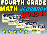 Fourth Grade MATH JEOPARDY BUNDLE - Fractions, Inequalitie