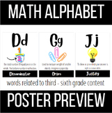 Fourth Grade Math Alphabet Posters
