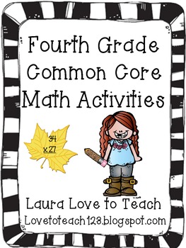 Preview of Fourth Grade Math Common Core Unit