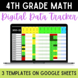Fourth Grade Math Data Tracker - DIGITAL Standards Based Grading