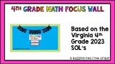 Fourth Grade Math Focus Wall - VA SOLs (2023 Curriculum)
