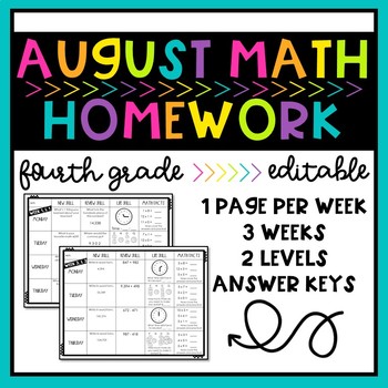 Preview of Fourth Grade Math Spiral Review - Homework or Bell Ringer