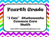 Fourth Grade Math  "I Can" Statements