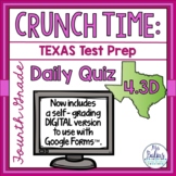 Digital Fourth Grade Math STAAR Texas Test Prep Assessment