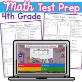4th Grade Math Test Prep | Spiral Review | Editable