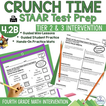 Preview of Fourth Grade Math STAAR Test Prep Tier 2 & 3 Intervention TEKS 4.2B